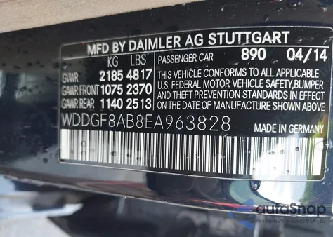 2014 Mercedes-Benz C 300 Luxury 4Matic/Sport 4Matic z USA, uszkodzony, nr VIN WDDGF8AB8EA963828